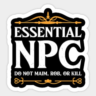 Essential NPC Non-Playable Character Gaming Sticker